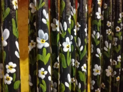 Black Floral Painted Tapers (2)|Chefanie Best