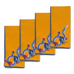 Blue Dragon Dinner Napkins (4)|Chefanie Clearance