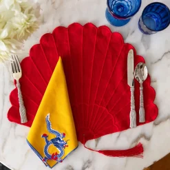 Blue Dragon Dinner Napkins (4)|Chefanie Clearance