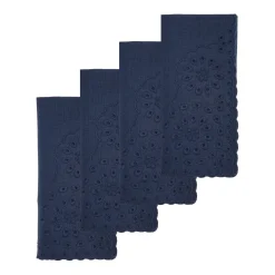 Blue Eyelet Dinner Napkins (4)|Chefanie Sale