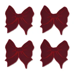 Burgundy Bow Cocktail Napkins (4)|Chefanie Best