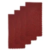Burgundy Eyelet Dinner Napkins (4)|Chefanie Outlet