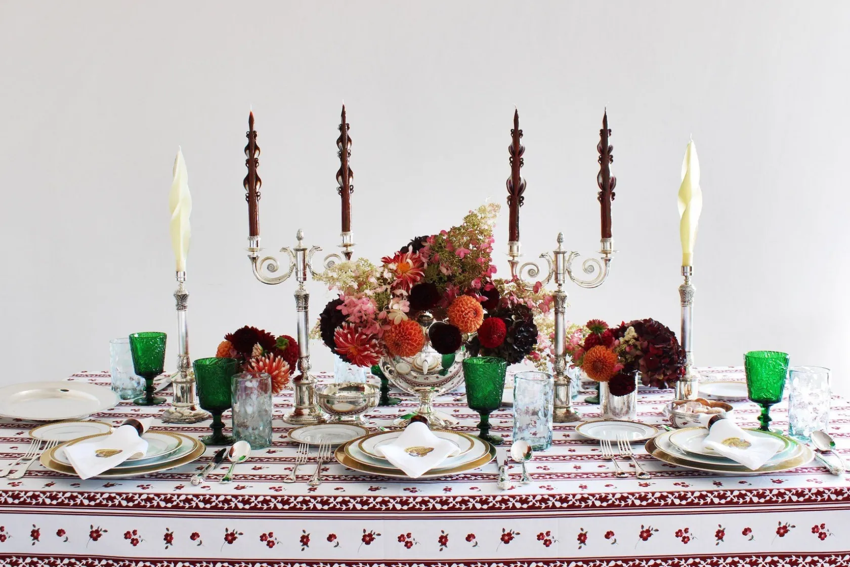 Burgundy Stripe Tablecloth|Chefanie New