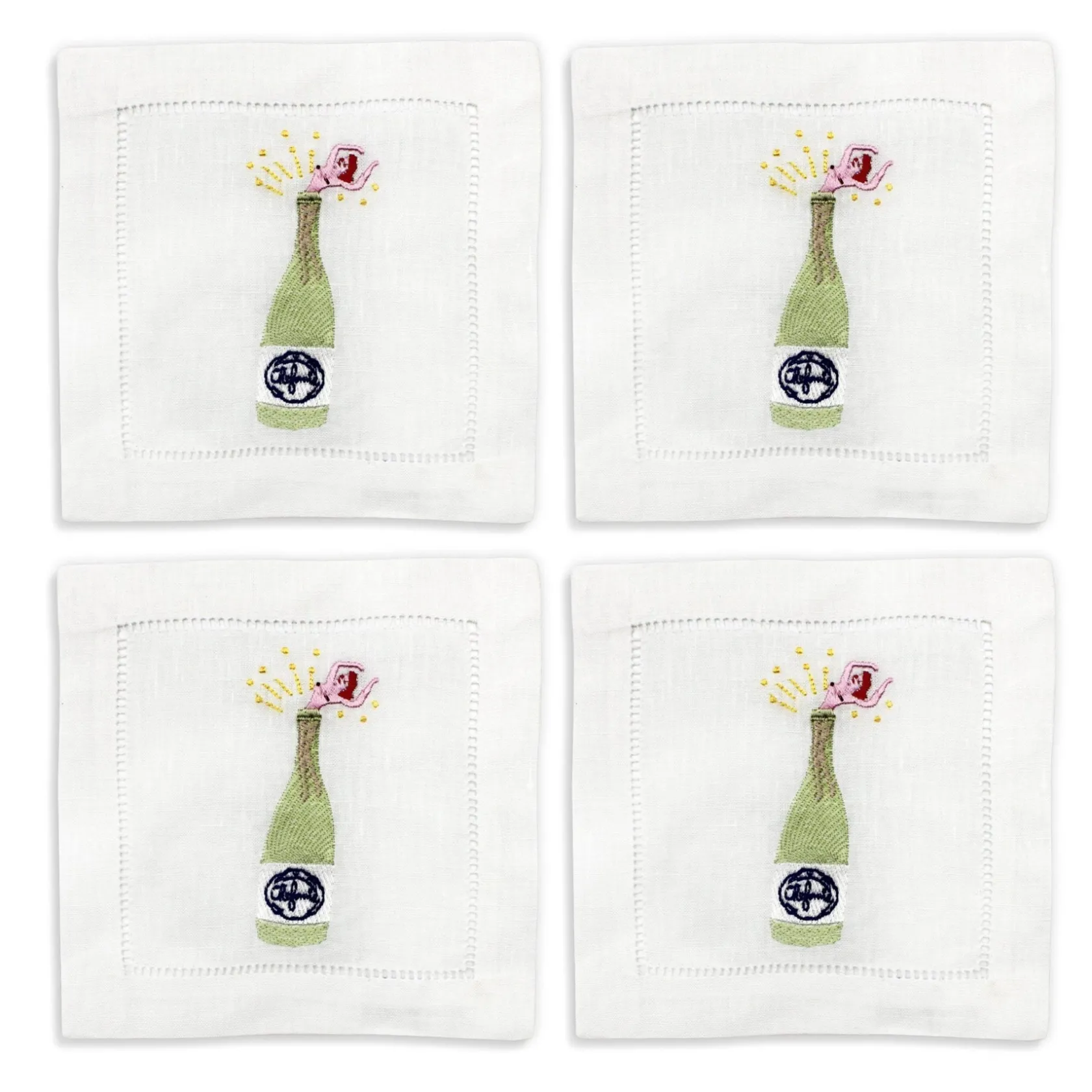 Champagne Girl Cocktail Napkins (4)|Chefanie New