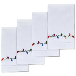 Christmas Lights Hand Towels (4)|Chefanie