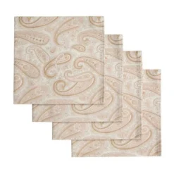 Creamy Paisley Napkins (4)|Chefanie Discount