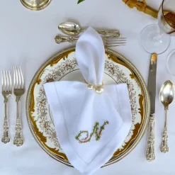 Custom Embroidered Dinner Napkins|Chefanie Online