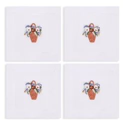 Flower Basket Cocktail Napkins (4)|Chefanie Online