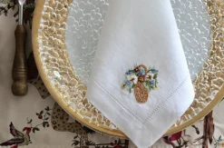 Flower Basket Dinner Napkins (4)|Chefanie