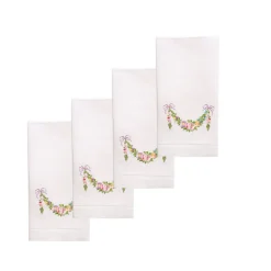Flower Garland Hand Towels (4)|Chefanie