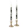 Green Chinoiserie Painted Tapers (2)|Chefanie Clearance
