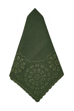 Green Eyelet Dinner Napkins (4)|Chefanie Clearance