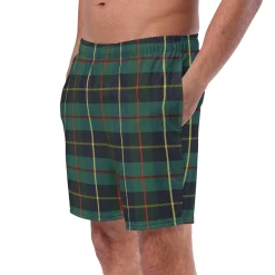 Green Plaid Swim Trunks|Chefanie Discount