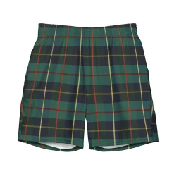 Green Plaid Swim Trunks|Chefanie Discount