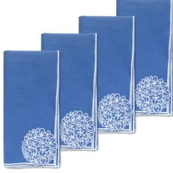 Hydrangea Linen Dinner Napkins (4)|Chefanie Clearance