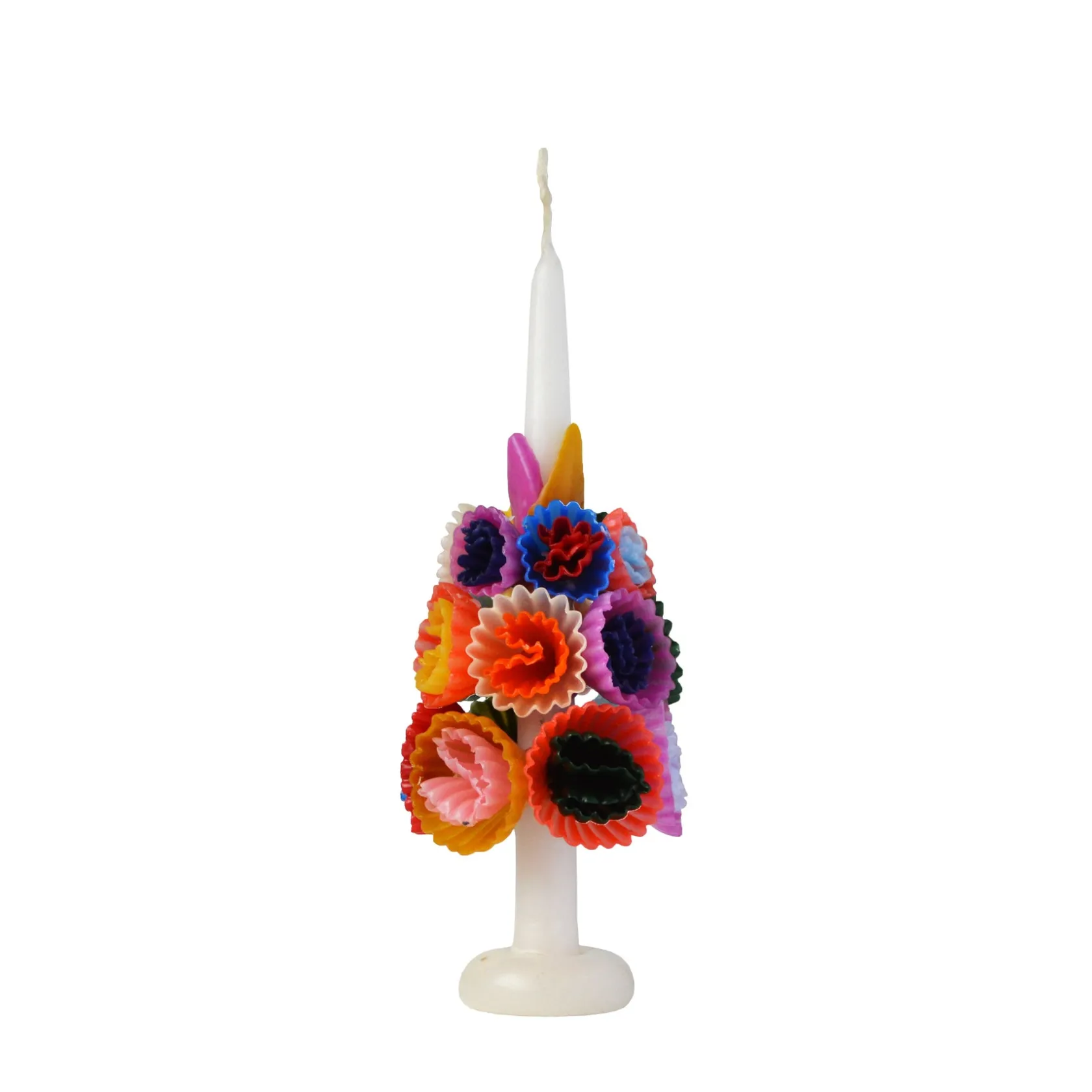 Medium Multicolored Flower Candle|Chefanie Hot
