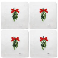 Mistletoe Cocktail Napkins (4)|Chefanie Clearance