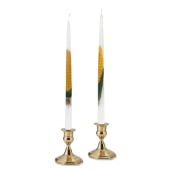 Painted Corn Taper Candles (2)|Chefanie Online