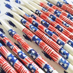 Painted Flag Tapers (2)|Chefanie Outlet