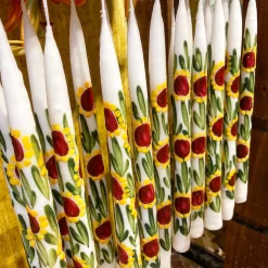 Painted Sunflower Tapers (2)|Chefanie Best