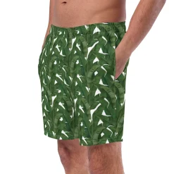 Palm Leaf Swim Trunks|Chefanie New