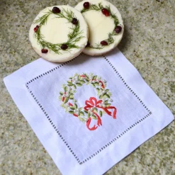 Pearl Wreath Cocktail Napkins (4)|Chefanie Best