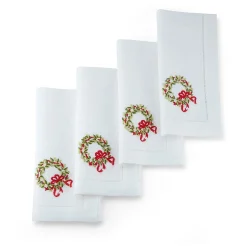 Pearl Wreath Dinner Napkins (4)|Chefanie Clearance