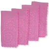 Pink Eyelet Dinner Napkins (4)|Chefanie Best