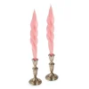 Pink Feather Candles (2)|Chefanie Clearance