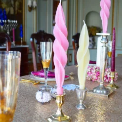 Pink Feather Candles (2)|Chefanie Clearance