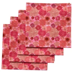 Pink Flower Napkins (4)|Chefanie Discount
