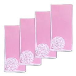 Pink Hydrangea Linen Dinner Napkins (4)|Chefanie Hot