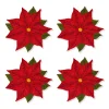Poinsettia Cocktail Napkins (4)|Chefanie Online