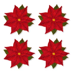 Poinsettia Cocktail Napkins (4)|Chefanie Online