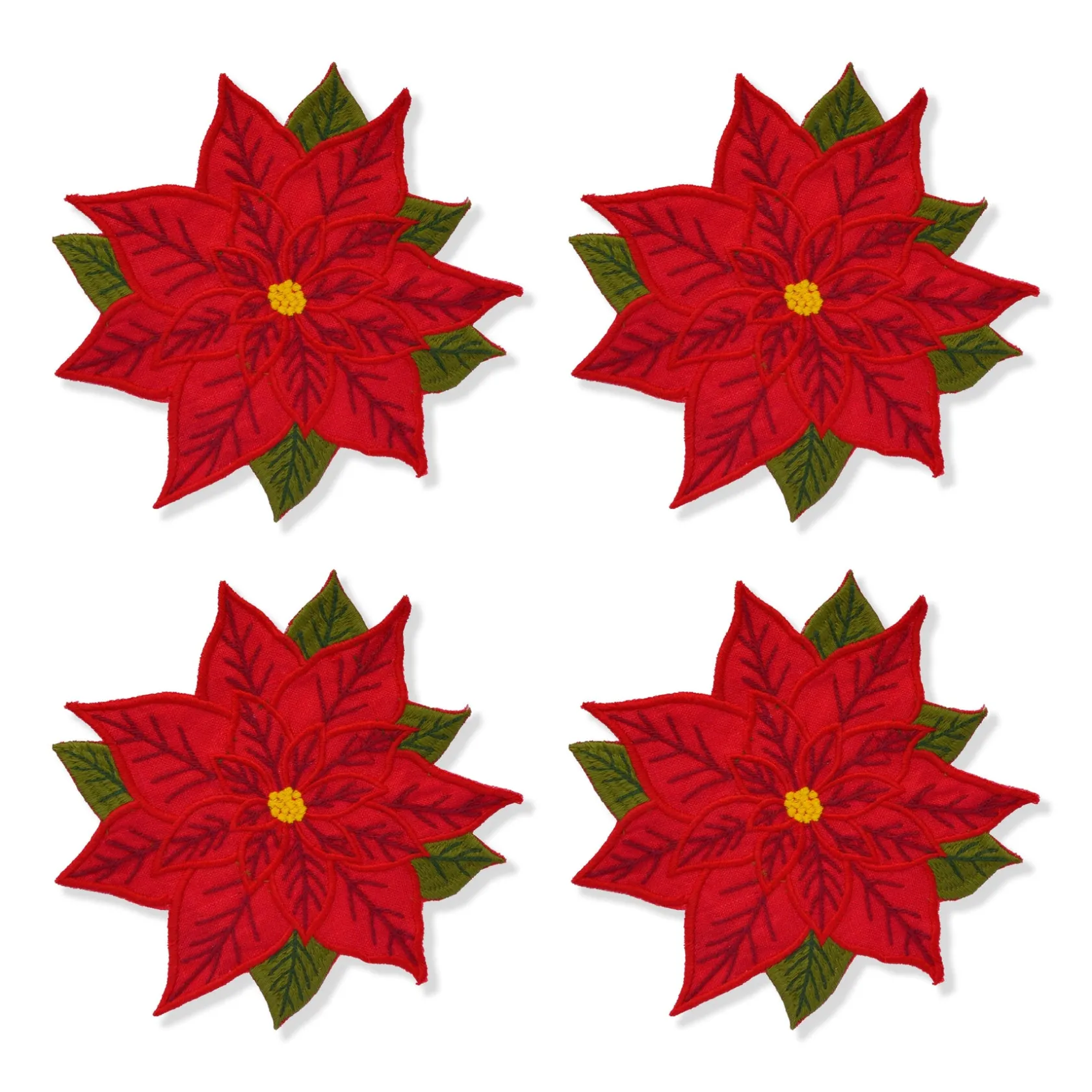 Poinsettia Cocktail Napkins (4)|Chefanie Online