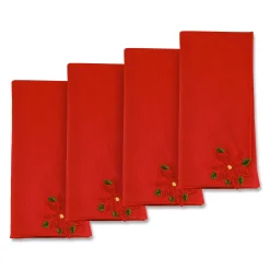 Poinsettia Dinner Napkins (4)|Chefanie Online