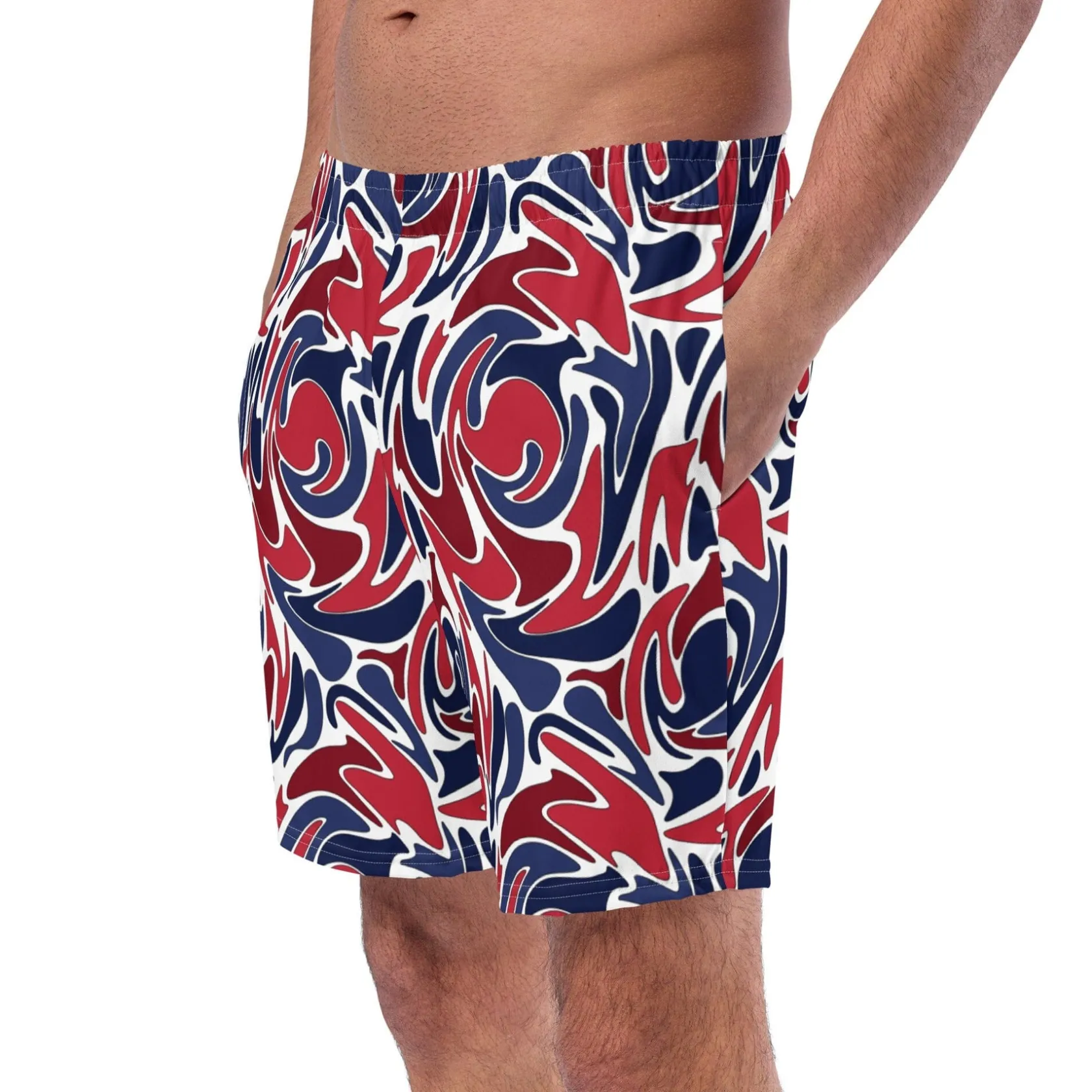 Psychedelic Patriotic Swim Trunks|Chefanie Best
