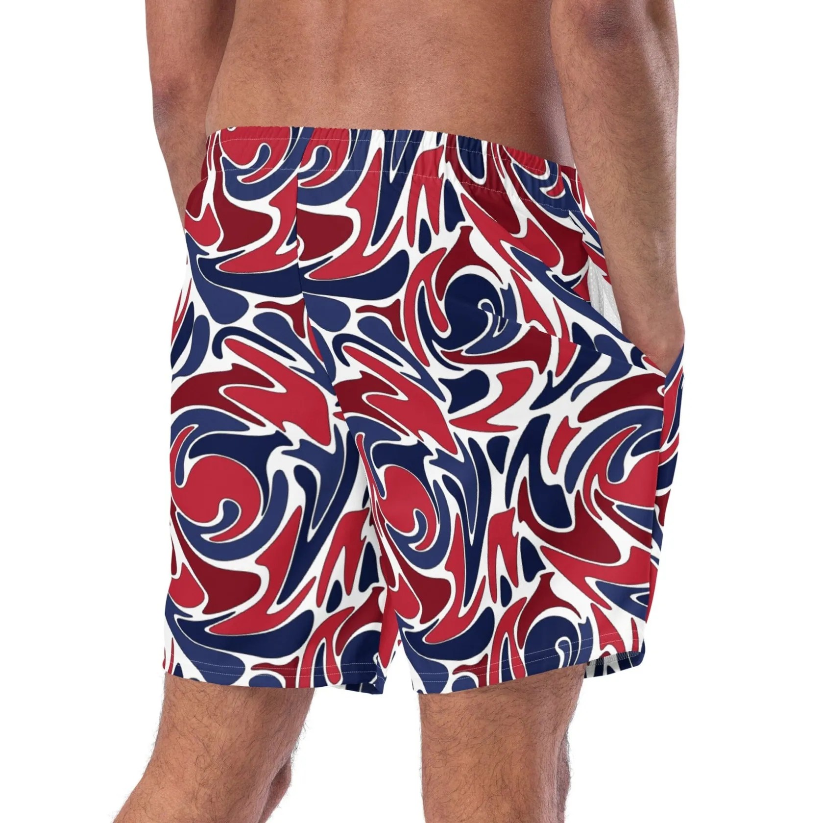 Psychedelic Patriotic Swim Trunks|Chefanie Best