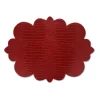 Red Curly Embossed Placemat|Chefanie