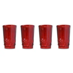 Red Highball Glasses (4)|Chefanie New