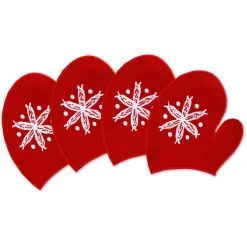 Red Mitten Cocktail Napkins (4)|Chefanie Clearance