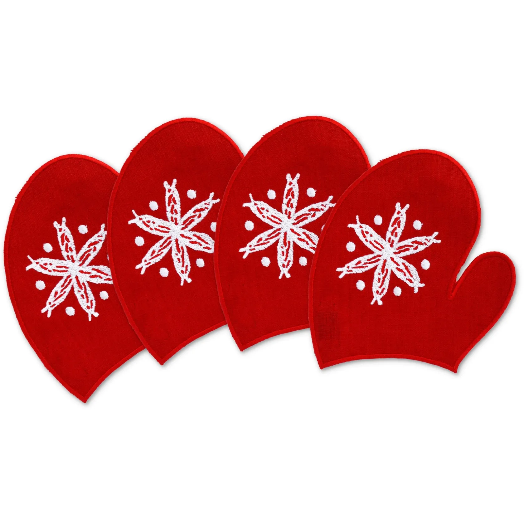 Red Mitten Cocktail Napkins (4)|Chefanie Clearance
