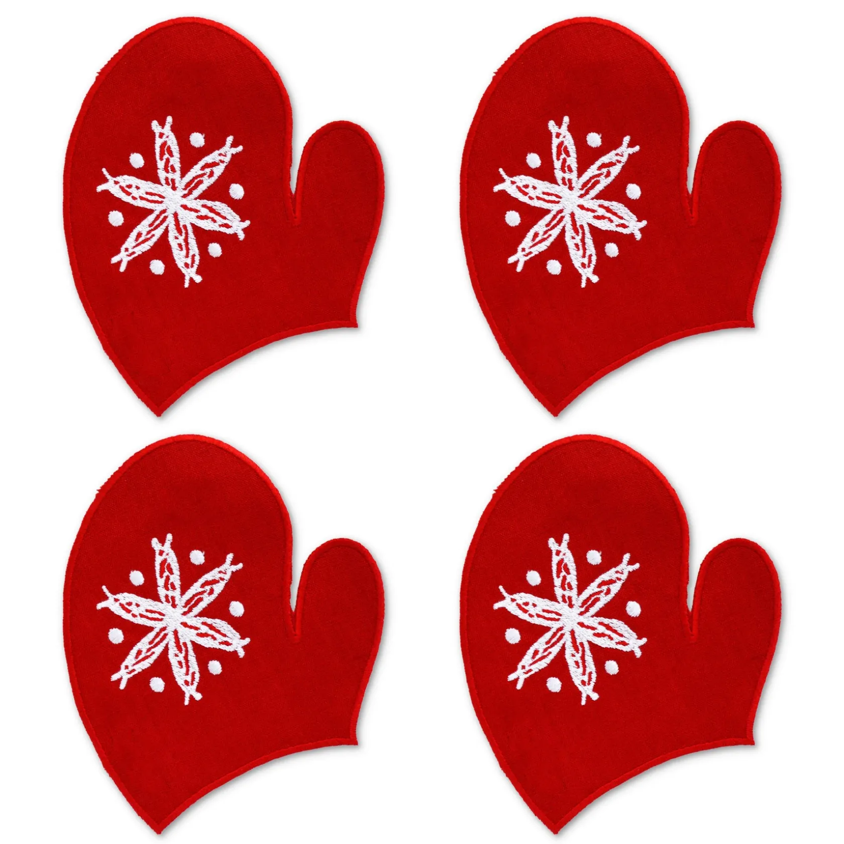 Red Mitten Cocktail Napkins (4)|Chefanie Clearance