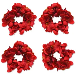 Red Petal Napkin Rings (4)|Chefanie Clearance
