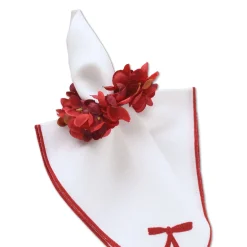 Red Petal Napkin Rings (4)|Chefanie Clearance