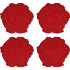 Red Rose Cocktail Napkins (4)|Chefanie Outlet