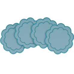 Sea Foam Scalloped Cocktail Napkins (4)|Chefanie Best