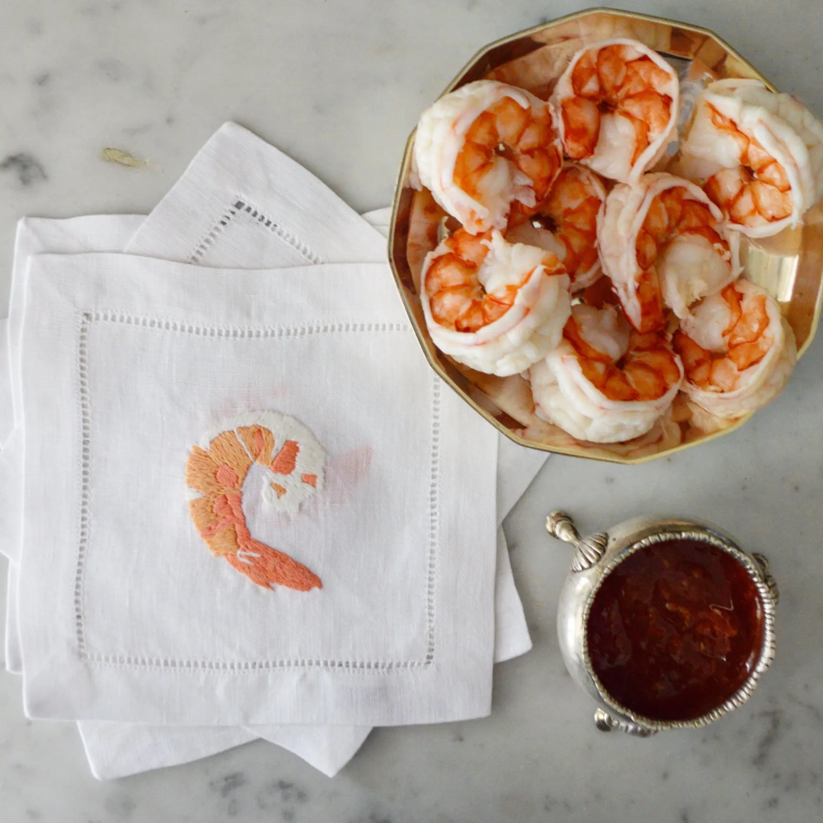 Shrimp Cocktail Cocktail Napkins|Chefanie Clearance