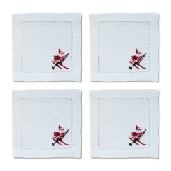Skiing Santa Cocktail Napkins (4)|Chefanie Online