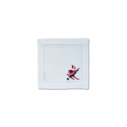 Skiing Santa Cocktail Napkins (4)|Chefanie Online